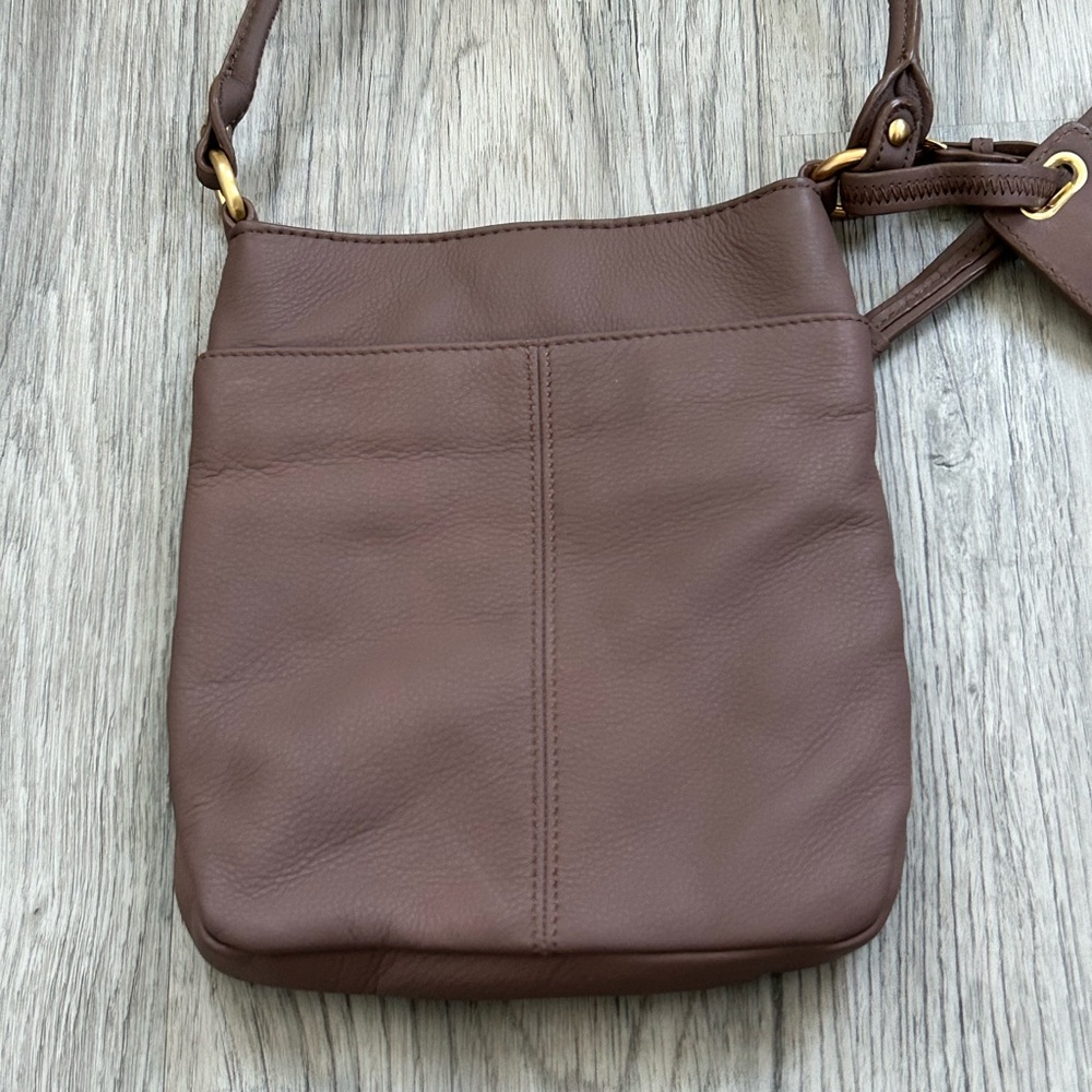 B Makowsky Brown Cross Body Bag - Picture 6 of 8